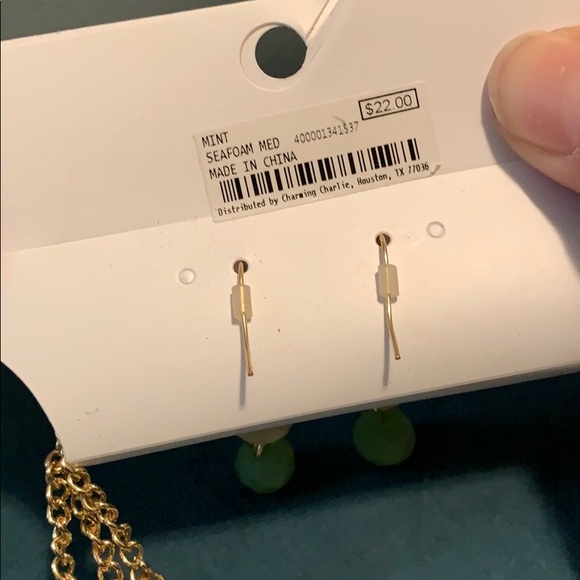 Charming Charlie 3 strand necklace and earrings - Picture 4 of 4